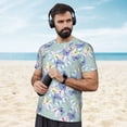 thumbnail image 4 of Wukai Colorful Butterfly Print Men's Short-Sleeved Mesh T-Shirt,Quick-Dry Short Sleeve Workout T-Shirt-6X-Large, 4 of 8
