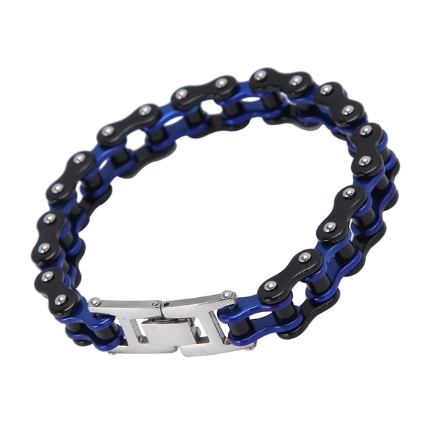 Pulsera de cadena, pulsera de cadena de motocicleta, pulsera de cadena de acero inoxidable, pulsera de cadena de motocicleta diseñada meticulosamente Jadeshay A