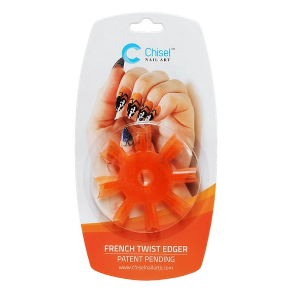 Chisel Nail Art French Twist Edger - Orange