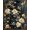 Dark Taupe, Pattern 10, variant on ODIKA Round Chinoiserie Shaped Botanical Peony Vine Border Solid Geometric Stain Resistant Low Profile for Dorm Room, Small Living Apartment