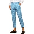 thumbnail image 4 of Lars Amadeus Plaid Dress Pants for Men's Slim Fit Ankle Length Cropped Trousers, 4 of 5