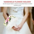 thumbnail image 2 of Tineasur Wedding Floral Holder White Lace Collar DIY Bridal Bouquets Handle, 2 of 6
