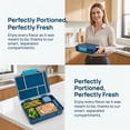 thumbnail image 6 of Bento Box Adult Lunch Box, 5-Compartment Leak-Proof Meal Prep Container for Work Travel Blue, 6 of 6