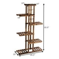 thumbnail image 2 of Costway 6 Tier 11 Pots Wooden Plant Flower Display Stand Wood Shelf Storage Rack Garden, 2 of 10