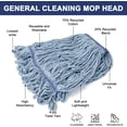 thumbnail image 5 of 3 Pack Heavy Duty Commercial Mop Head Replacement,Looped End String Cotton Mop Heads,Industrial Wet Mops Refill for Floor Cleaning(Blue), 5 of 7