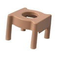thumbnail image 3 of Seniors Squatting Toilet Stool Chair Portable for Bathroom Anti Slip PP Material Easy to Wash Size 33.5x33.5x30cm Practical Commode Stool Khaki Hard Top, 3 of 10