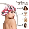 thumbnail image 6 of pink makeup Silk Bonnet for Sleeping Women Men, Adjustable Elastic Satin Bonnet Bonnet for Sleeping, Soft Similar Silk Curly Cuteness Hair Bonnet for Sleeping, 6 of 7