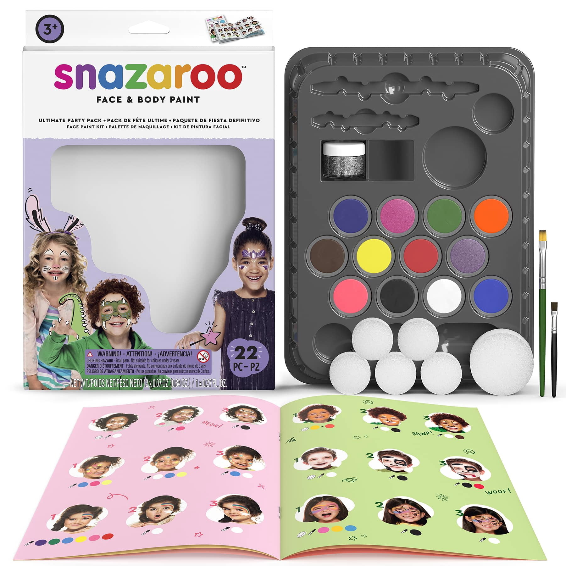 Snazaroo Ultimate Party Pack Face Painting Kit, 10 Pack