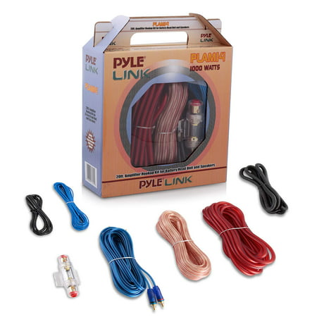 Car Audio Cable Wiring Kit - 20ft 8 Gauge Powered 1200 Watt Complete Amplifier Hookup for Battery, Head Unit & Stereo Speaker Installation Sound System - PLAM14,.., By