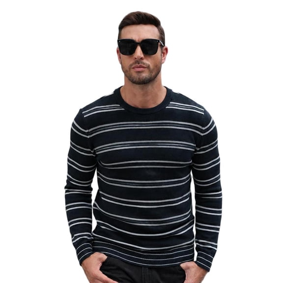 COOFANDY Men's Long-Sleeve Crewneck Sweater | Soft Slim Fit Knit Sweater Pullover for Fall Winter and Business Casual & Everyday Wear