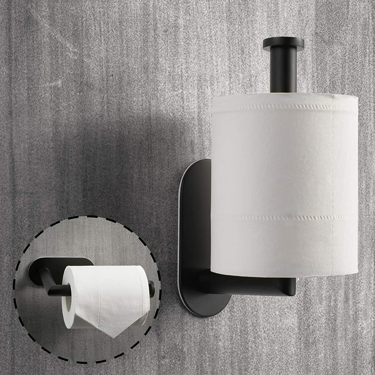 HITSLAM Gold Toilet Paper Holder Adhesive, Stainless Steel Self Adhesive  Toilet Paper Roll Holder for Bathroom