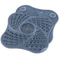 thumbnail image 1 of Drenaje de ducha Cather, Tubo de silicona Drenaje Cabello Catcher Tapón Filtro con ventosa para baño Cocina Goma Bañera Colador Cubierta Hair Catcher Azul Jormftte WRMH-1054-3, 1 of 7