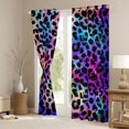thumbnail image 3 of jejeloiu Leopard Print Black Out Curtains,Abstract Cheetah Pattern Curtains Pack of 2 (42x63 Each),Colorful Modern Aesthetic Bedroom Curtains For Men Women,Breathable Home Decor, 3 of 6