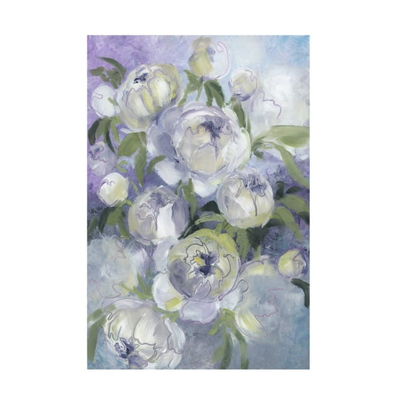 Trademark Fine Art Rosana Laiz Blursbyai Sady painterly florals in violet Canvas Wall Art