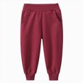 thumbnail image 4 of NOLDARES Boys' Baggy Sweatpants Straight Leg Open Bottom Casual Pants Elastic Waist Athletic Joggers Sweat Pants with Pockets(W128-Khaki), 4 of 7