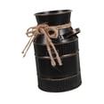thumbnail image 3 of Jarrón decorativo de diseño vintage, antiguo, tipo cubo, jarra de leche, para dormitorio Negro, 3 of 9
