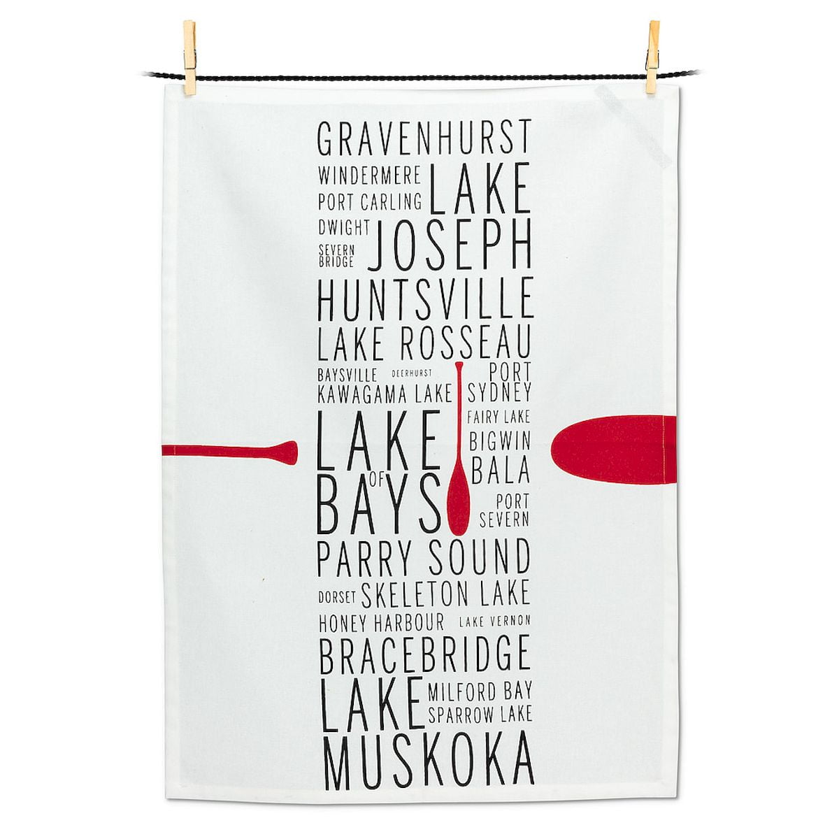 Set of 4 Muskoka Names Tea Towel