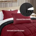 thumbnail image 4 of Juego de edredón satisomnia Queen Red Bedding de 3 piezas, 4 of 6