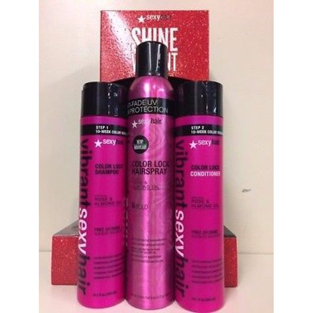 Vibrant Sexy Hair Color Lock Shampoo Conditioner + Hairspray