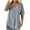 Gray, variant on UAMVSH Summer Tops for Women Casual Solid Cotton Linen Lightweight Tunic Tops V Neck Short Sleeve Shirts Blouses