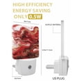 thumbnail image 3 of Night Lights Auto Sensor Red Marble Plug-in LED Nightlights Lamp Dusk to Dawn for Living Room, Bedroom, Bathroom, Hallway, Stairways Home Wall Decor, Abstract Fluid Art Night Light, 3 of 9
