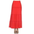 thumbnail image 3 of White Mark Women’s Soft Tiered Maxi Skirt, 3 of 6