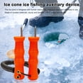thumbnail image 2 of Mosey Retractable Ice Pick Plastic Shell Non-slip Threaded Handle Portable High Carbon Steel Ice Breaking Universal Tool Safety Ice Pick Ice Fishing Tool Outdoor Emergency Gear, 2 of 7
