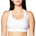 thumbnail image 2 of Hanes Womens Sport Racerback Compression Sports Bra, XL, White, 2 of 2