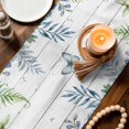 thumbnail image 3 of Spring Floral Table Runner 90 Inches, Watercolor Flowers Butterfly Botanical Wood Gray Bed Runner Dresser Scarves Tabletop for Indoor Outdoor Parties/Ceremony/Banquet, 13" x 90", 3 of 9