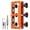 Orange, variant on Door Hinge Jig,Door Hinge Template Kit for Router,Door Hinges Mortise Jig Fits 2.5" to 5" Length and Thicknesses, 1/4" Radius, 5/8" Radius & Square Corner Types (with Door Lock Kit)