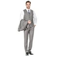 thumbnail image 3 of Porto Filo 3 Piece Light Gray Men's Slim Fit Suit, 3 of 3