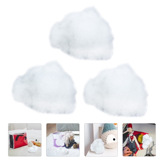Pp Fill Cottons 3 Bags Cotton Fiber Filling for Pillows, Pet Beds, Couches