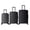 Black, variant on 3 Piece Black ABS Hardshell Luggage Set, 20 24 28 Inch Suitcase with Nested Design, 360 Spinner Wheels, Telescopic Handle and Interior Organizer, Lightweight Travel Luggage