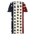 thumbnail image 4 of QUNYINEY Plus Size Dresses for Women Patriotic Independence Day Midi Short Sleeve A Line Dress with Pockets Summer V-Neck Loose Fit Dresses, 4 of 8