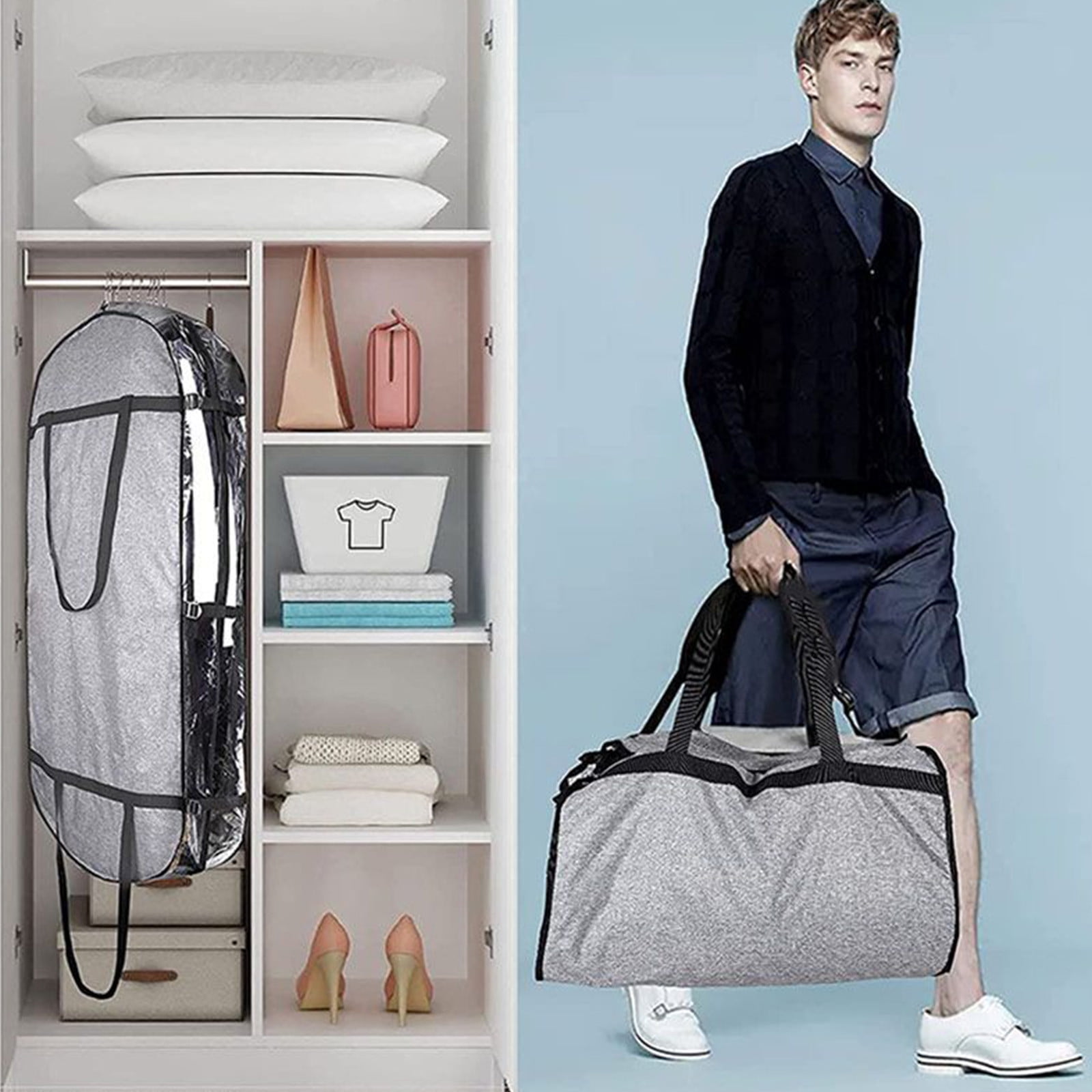 Tahtuvzn Storage and Organization Hanging Tote Garment Bag Suit for Wardrobe Watertight Clothes Dirt Bags Coats Jackets Shirts Clothing, Gifts Friend