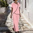 thumbnail image 2 of Two Piece Pant Set For Women Button Slit Hem Business Casual Daywear Summer Casual Pull On Travel Wear Relaxed Fit Straight Leg Wide Leg High Rise, 2 of 6