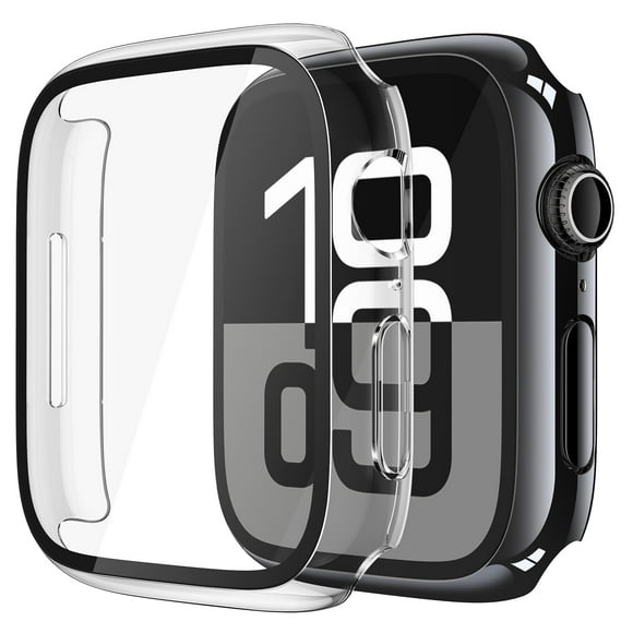 Funda Misxi de cristal templado con protector de pantalla para Apple Watch 10 de 46 mm