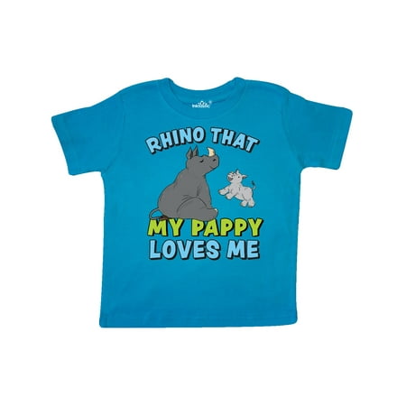 

Inktastic Rhino That My Pappy Loves Me with Cute Rhinos Gift Toddler Boy or Toddler Girl T-Shirt