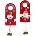 thumbnail image 1 of Colgador de puerta de Navidad, 2 piezas, colgantes de puerta de Navidad, decoraciones de puerta de Navidad, colgador de puerta de Papá Noel para el hogar, hotel, perilla de puerta (Santa y muñeco de nieve) brillar  Electrónica, 1 of 5