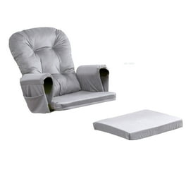 Lovote 5 in 1 Removable Ottoman Glider Cushions Set Indoor Padded Wooden Nursery Rocking Chair Washable Cover Brown Walmart