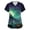 Z004-Light Green, variant on LHVUOA Valentine's Day Scrub Tops for Women Cute Heart Print Short Sleeve Nurse Working Uniforms Love Print Soft Stretchy Holiday T Shirts