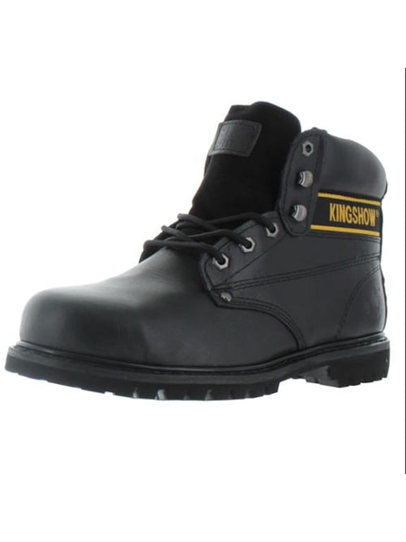Men's 6" Steel Toe Leather Work Boots Goodyear Welt Size 10