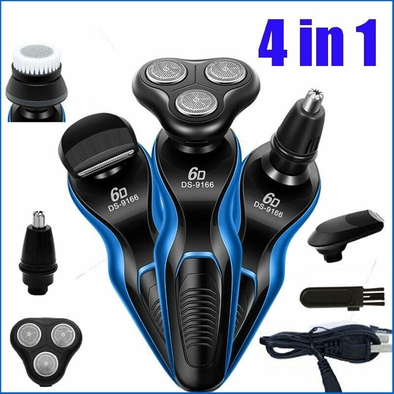 4 In 1 Electric Razor Shaver Men Waterproof Cordless Rechargeable Beard