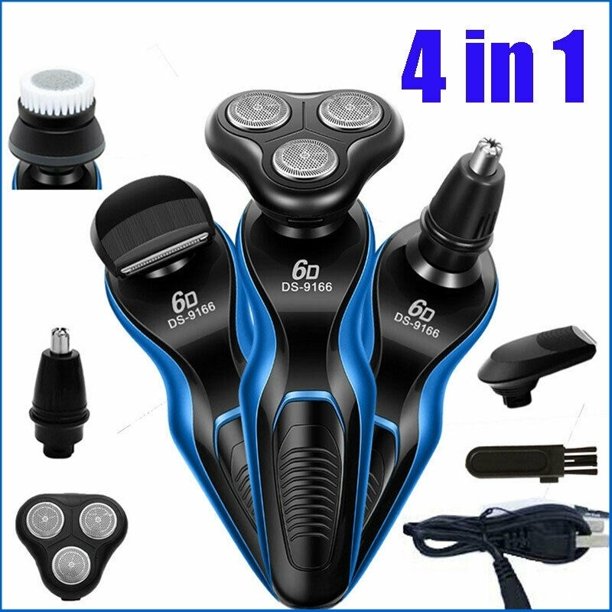 4 In 1 Electric Razor Shaver Men Waterproof Cordless Rechargeable Beard