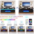 thumbnail image 2 of ChVans Fireplace TV Stand for 80" 85" 90" with LED Light & Outlets, 82.7" Large Entertainment Center Gaming Soundbar Shelf with 40'' Electric Fireplace, 2 of 7