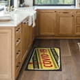 thumbnail image 3 of Ottomanson COVID-19 Sign Indoor Doormat 2'3" x 3' - Non Slip Low Pile Area Rug for Entryway, Yellow, 3 of 8