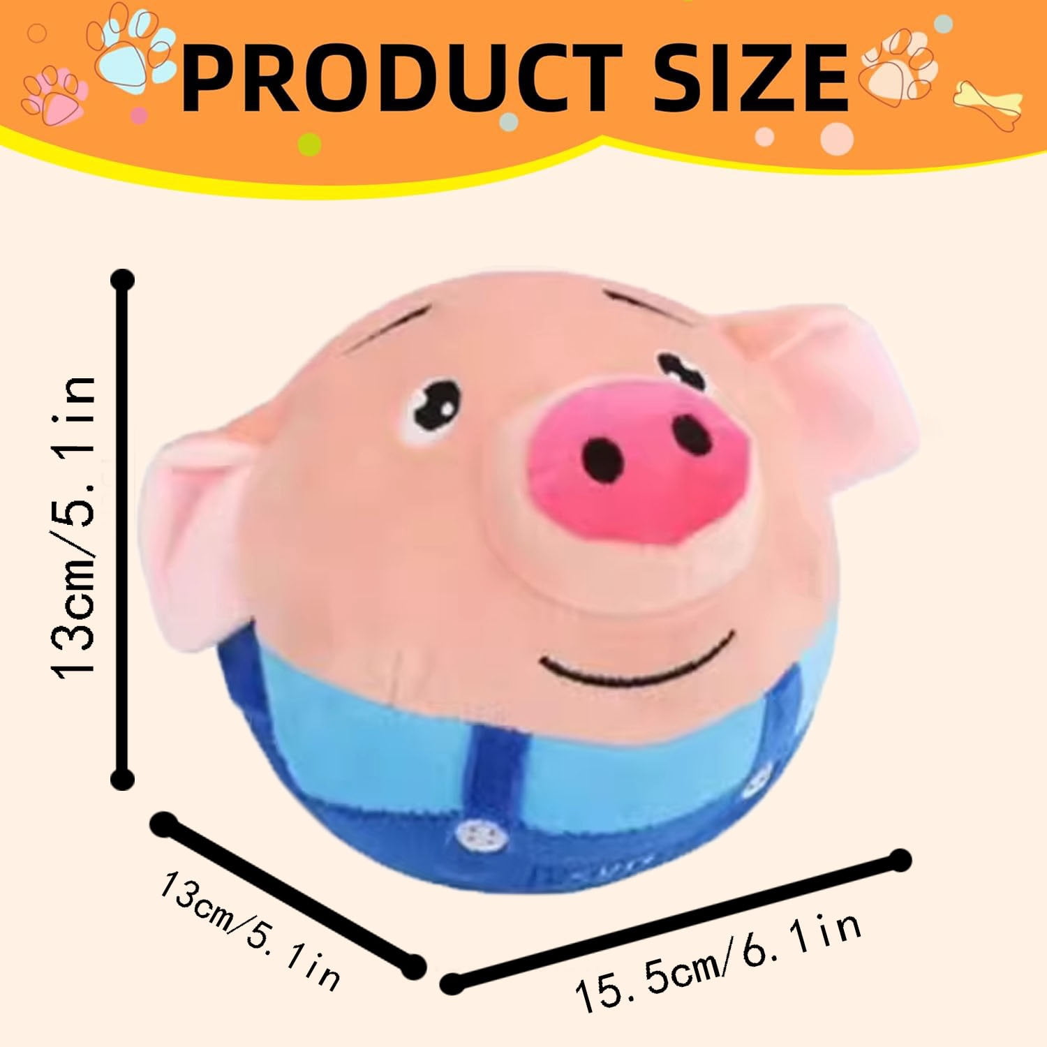 Interactive Dog Toys,Active Moving Pet Plush Toy,Rechargeable Squeaky Dog Ball Toy with Talking Sound,Washable Bouncing  Toy for Dogs Puppies to Keep Them Busy.