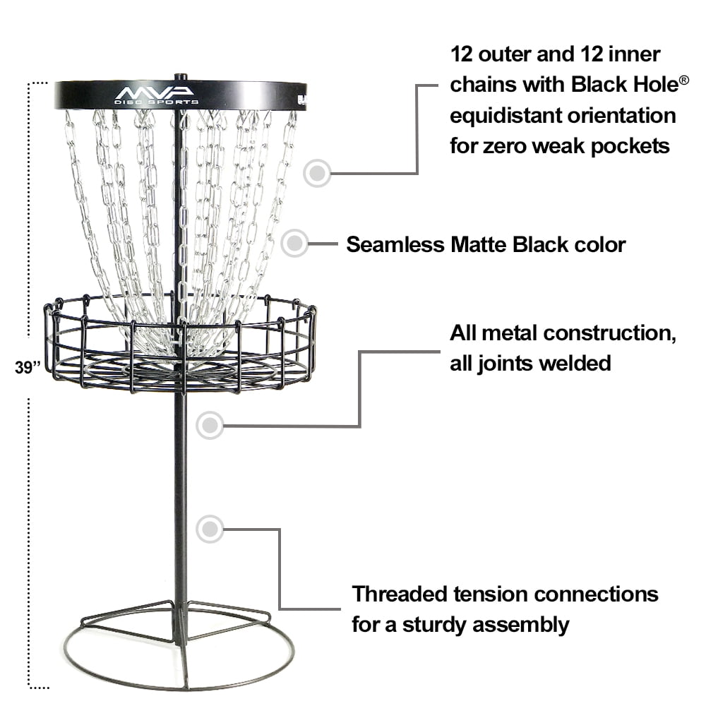 MVP Disc Sports Black Hole Baskets Macro (Black / Stock)