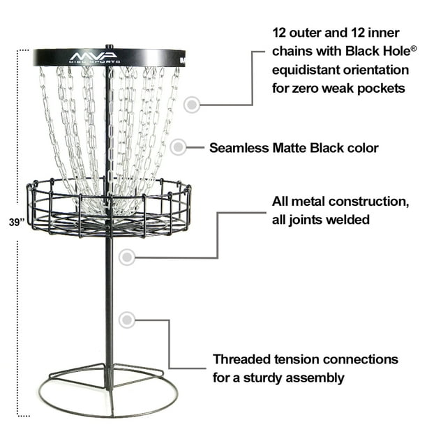 MVP Disc Sports Black Hole Baskets Macro (Black / Stock)