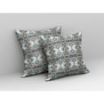 thumbnail image 2 of Amrita Sen Broadcloth Zippered Pillow With OffWhite Brown CAPL252BrCDSZP16x16, 2 of 5